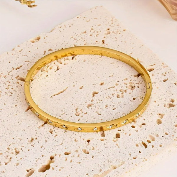 Bracelete Zircônias- 2mm- Aço Inoxidavel - Image 3