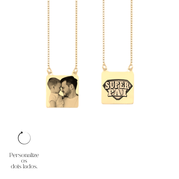 Escapulário Personalizado- Banhado a Ouro