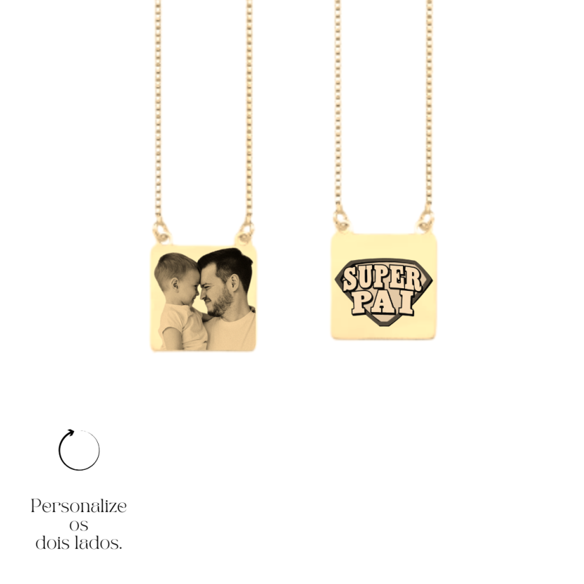 Escapulário Personalizado- Banhado a Ouro