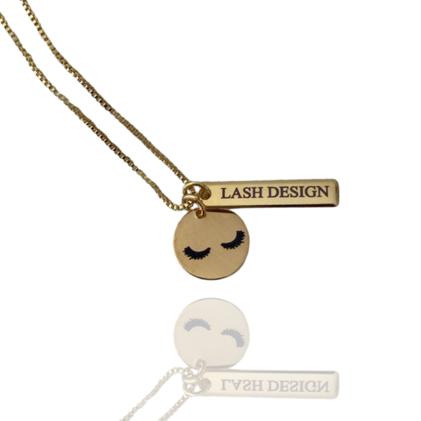 Colar Medalha PP com placa Dizeres