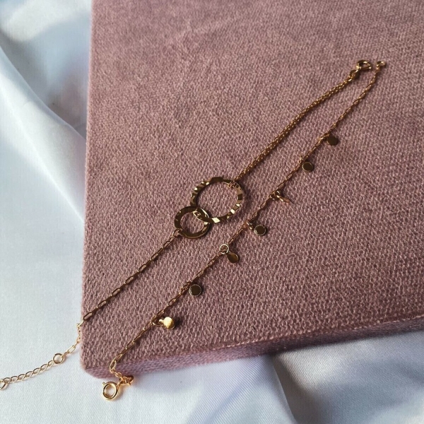 Pulseira Com 2 Redondos Martelado