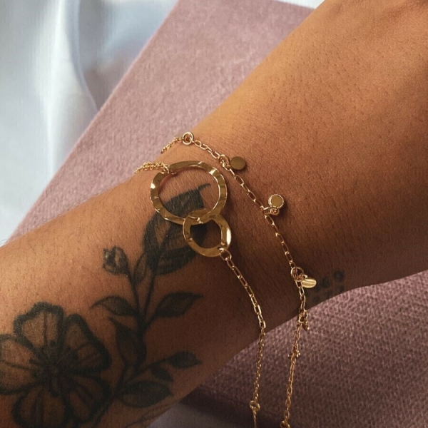 Pulseira Com 2 Redondos Martelado - Image 3