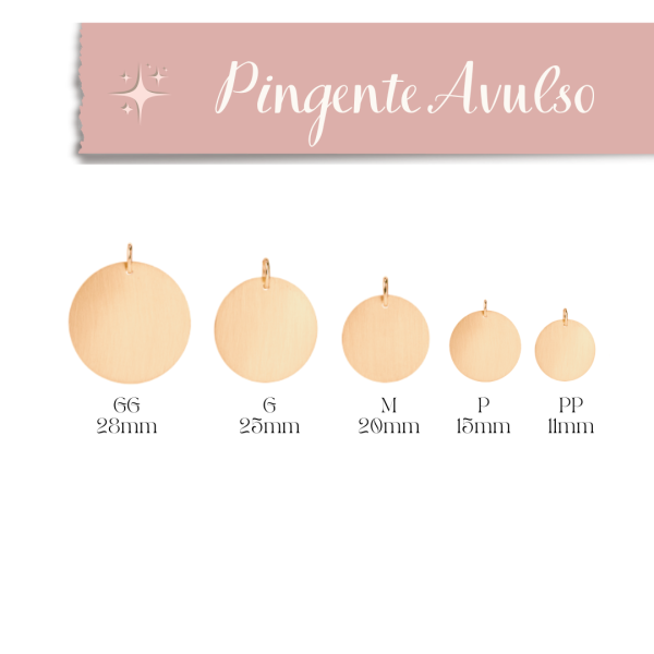 Pingente Redondo-Banhado