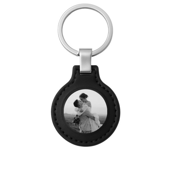 Chaveiro Personalizado Aço e Couro