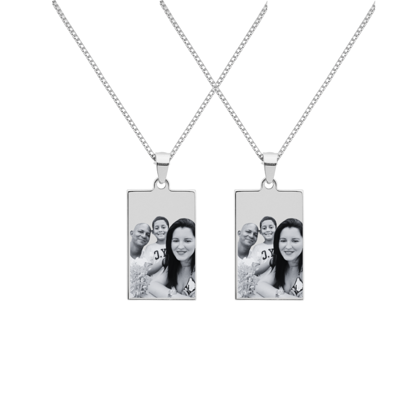 Kit Colar Personalizável P- Banhada a prata