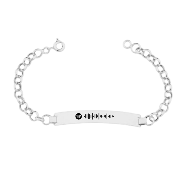 Pulseira Spotify- Banhada a Prata