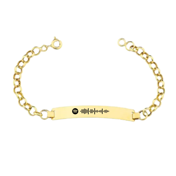 Pulseira Spotify- Banhada a Ouro 18k